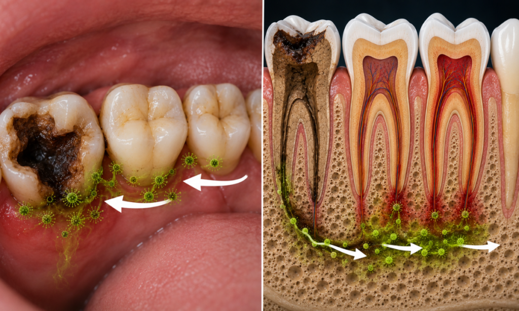 Infection to Neighboring Teeth