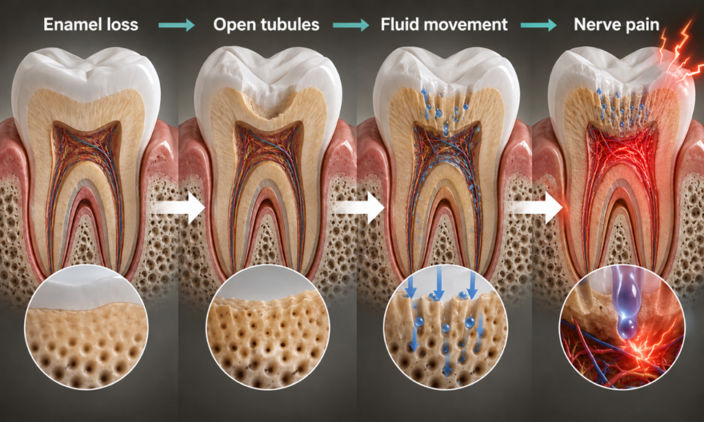 How Dentin Triggers Sensitivity